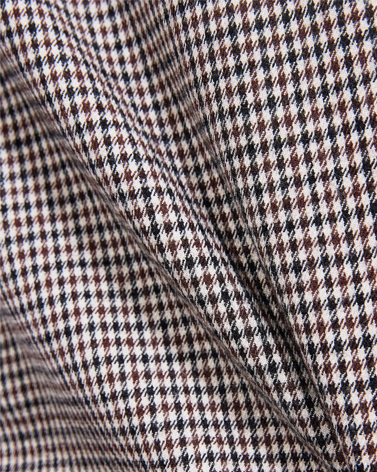 Japanese Blended Wool Stretch Flannel Shirt - Brown & Navy