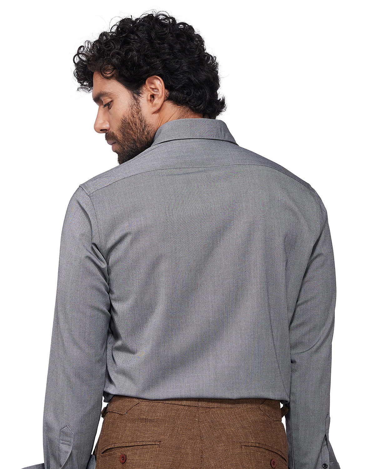 Japanese Stretch Oxford Shirt - Grey