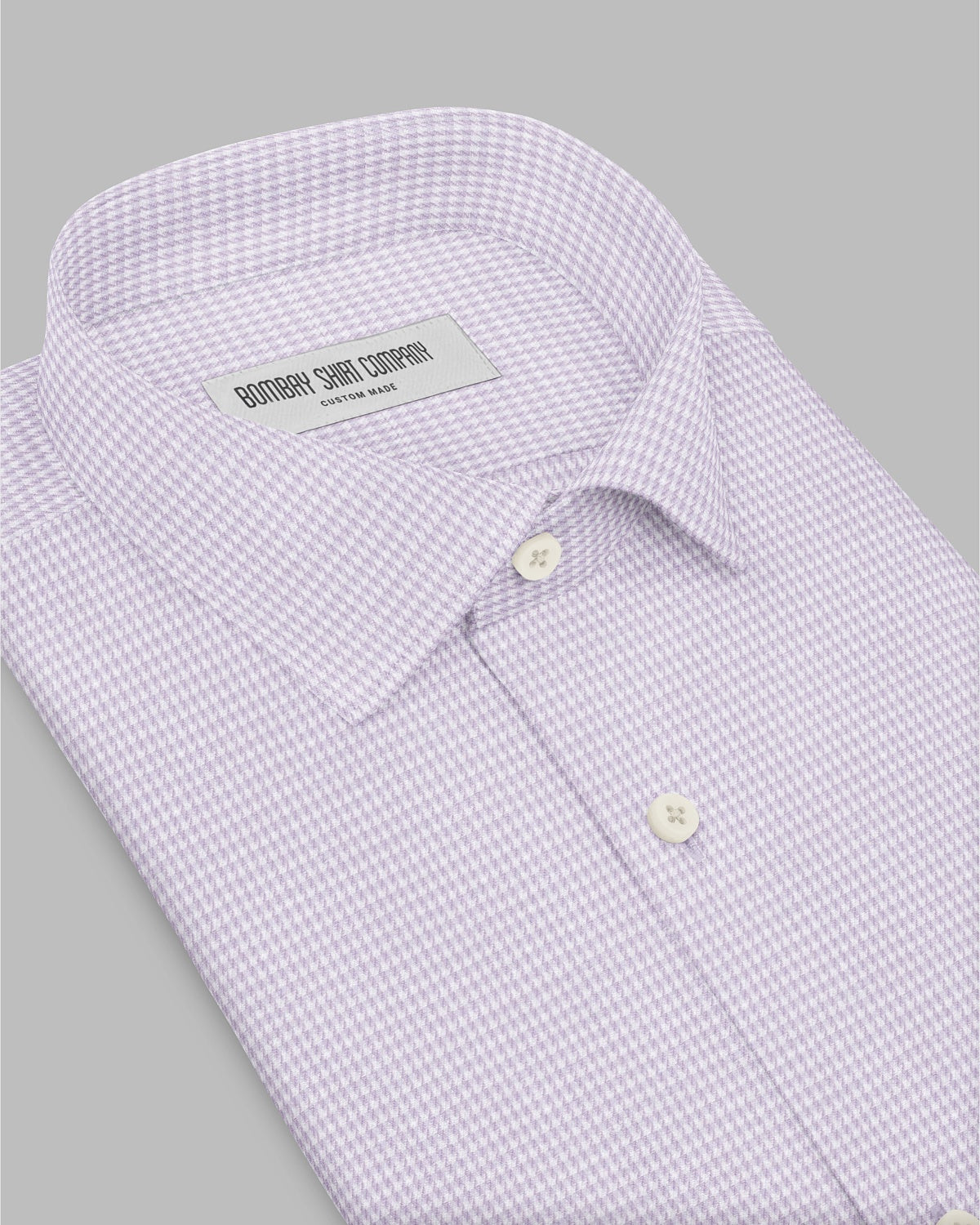 Montclair Twill Checked Shirt - Purple & White