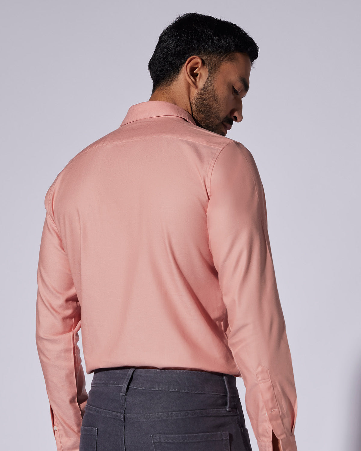 Cotton Twill Shirt - Peach