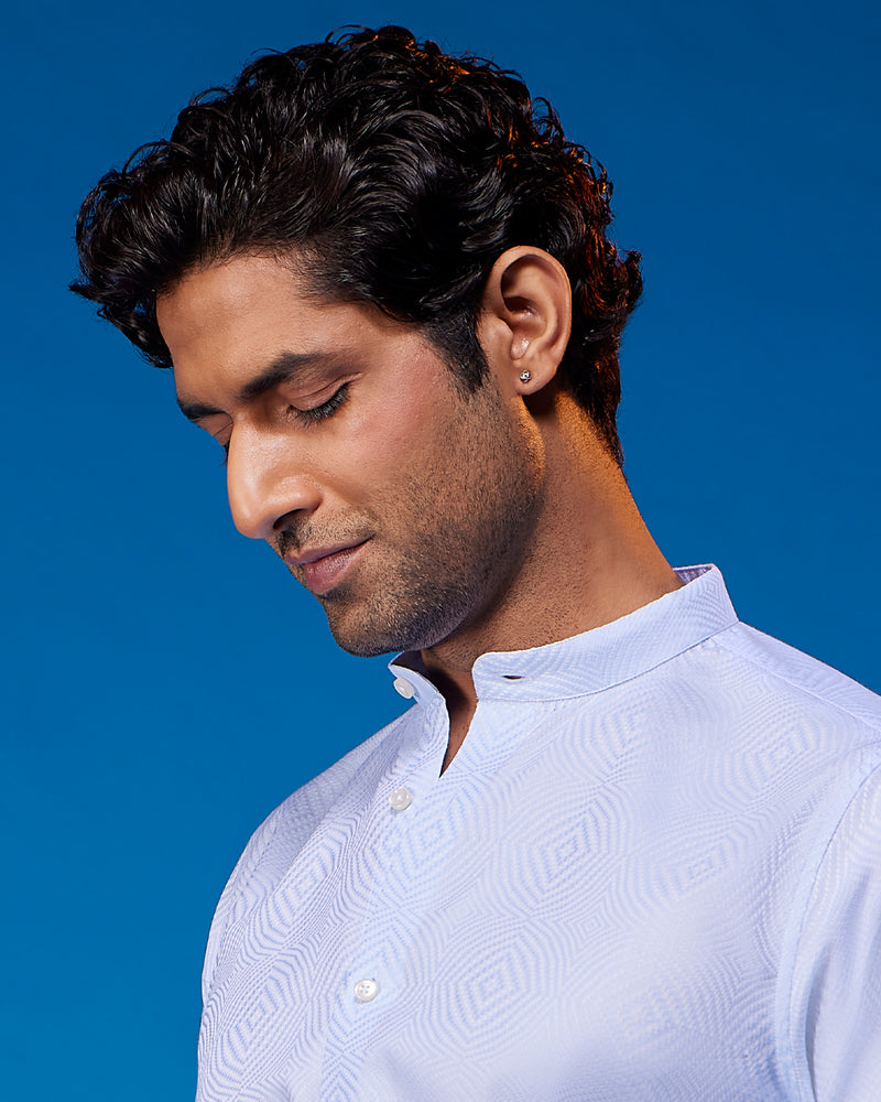Halo Jacquard Shirt - Blue