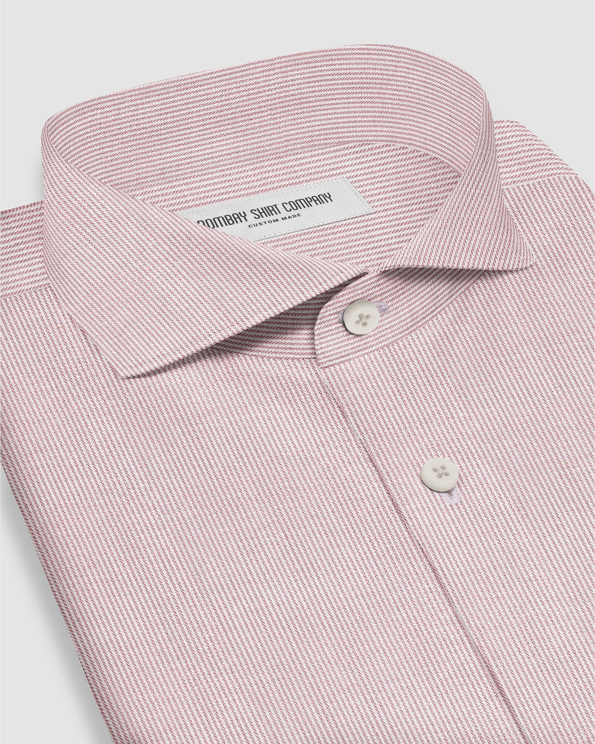 Serac Twill Pinstriped Shirt - Peach