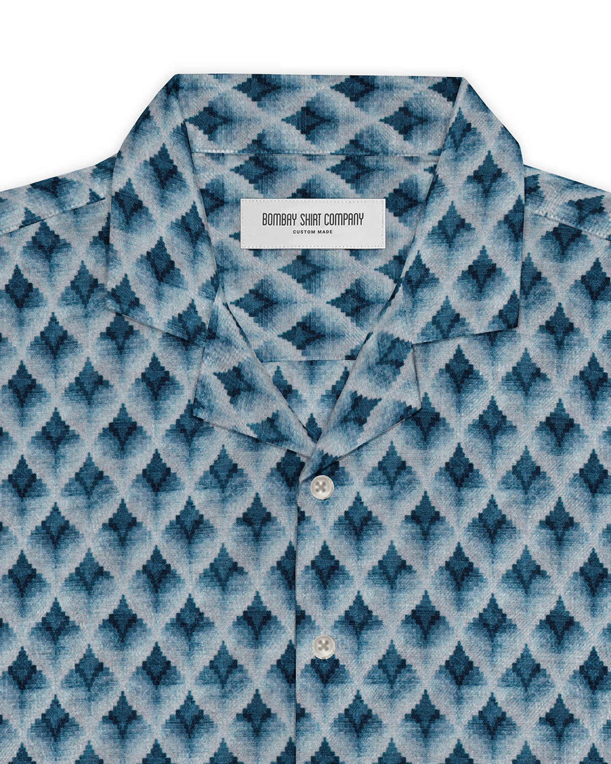Bluevine Cotton Silk Printed Shirt - Blue