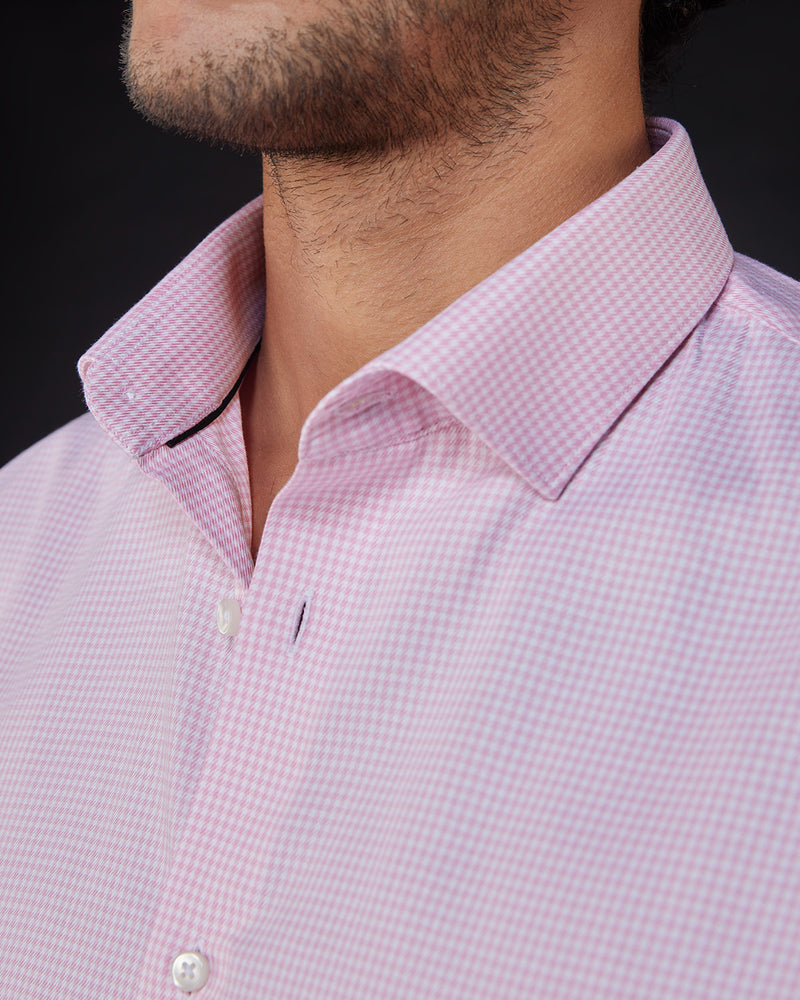 Pink Houndstooth Shirt