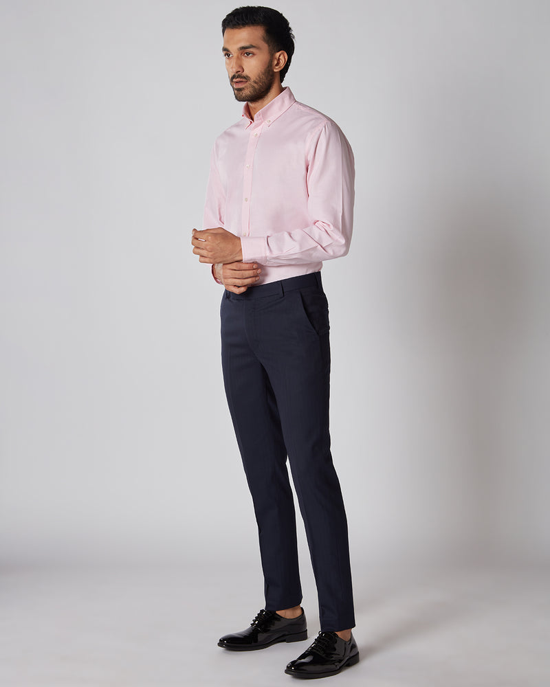 Regent Herringbone Dress Pants - Navy