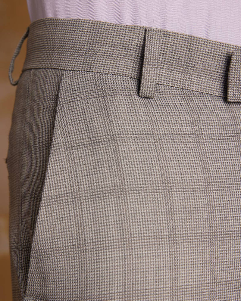 Checkmate Blended Wool Dress Pants - Grey