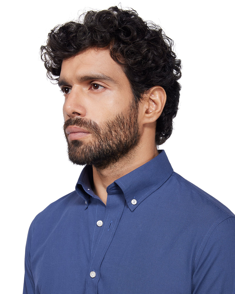 Japanese Poplin Shirt - Navy