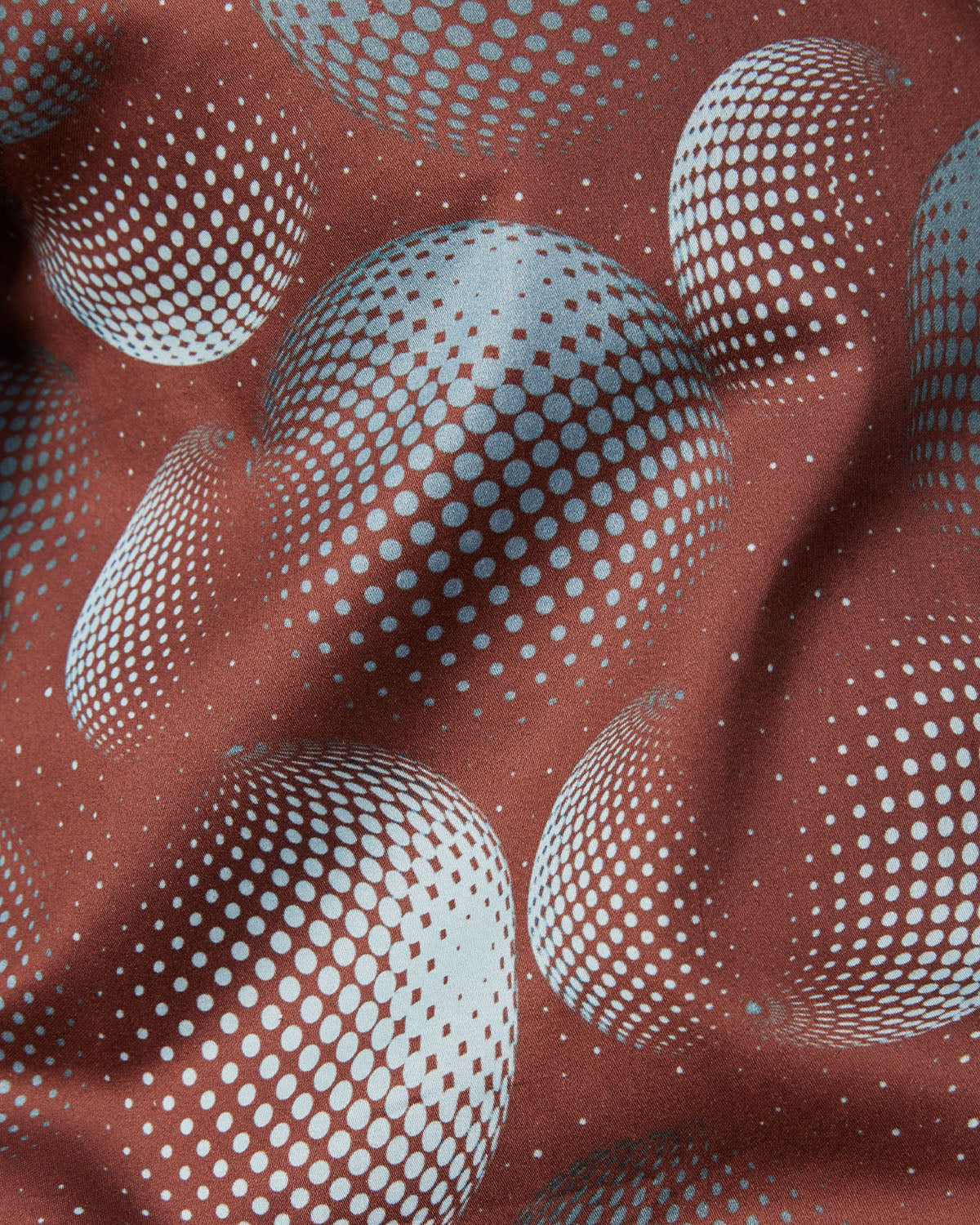 Dotted Printed Shirt - Brown & Blue