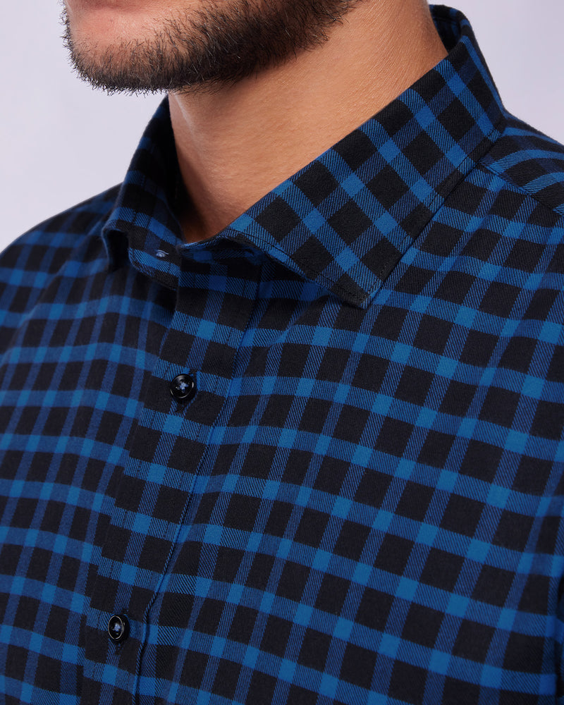 Somelos Weatherglass Brushed Checked Shirt