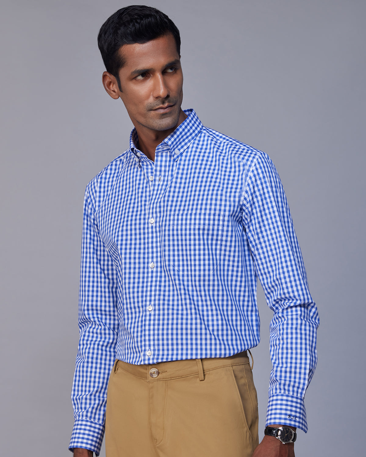 Blue Crush Gingham Checked Shirt