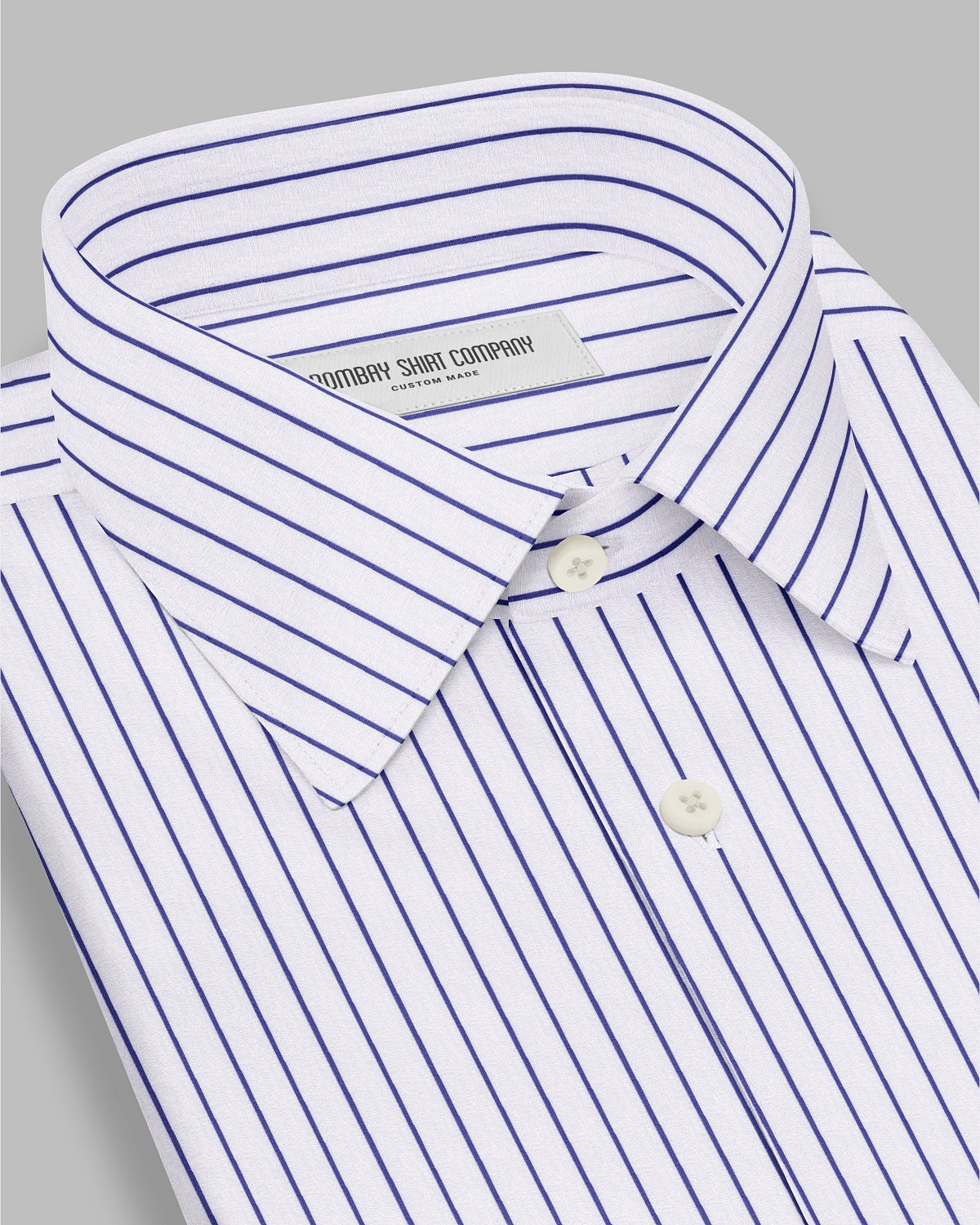 Everett Poplin Broad-Striped Shirt - Blue