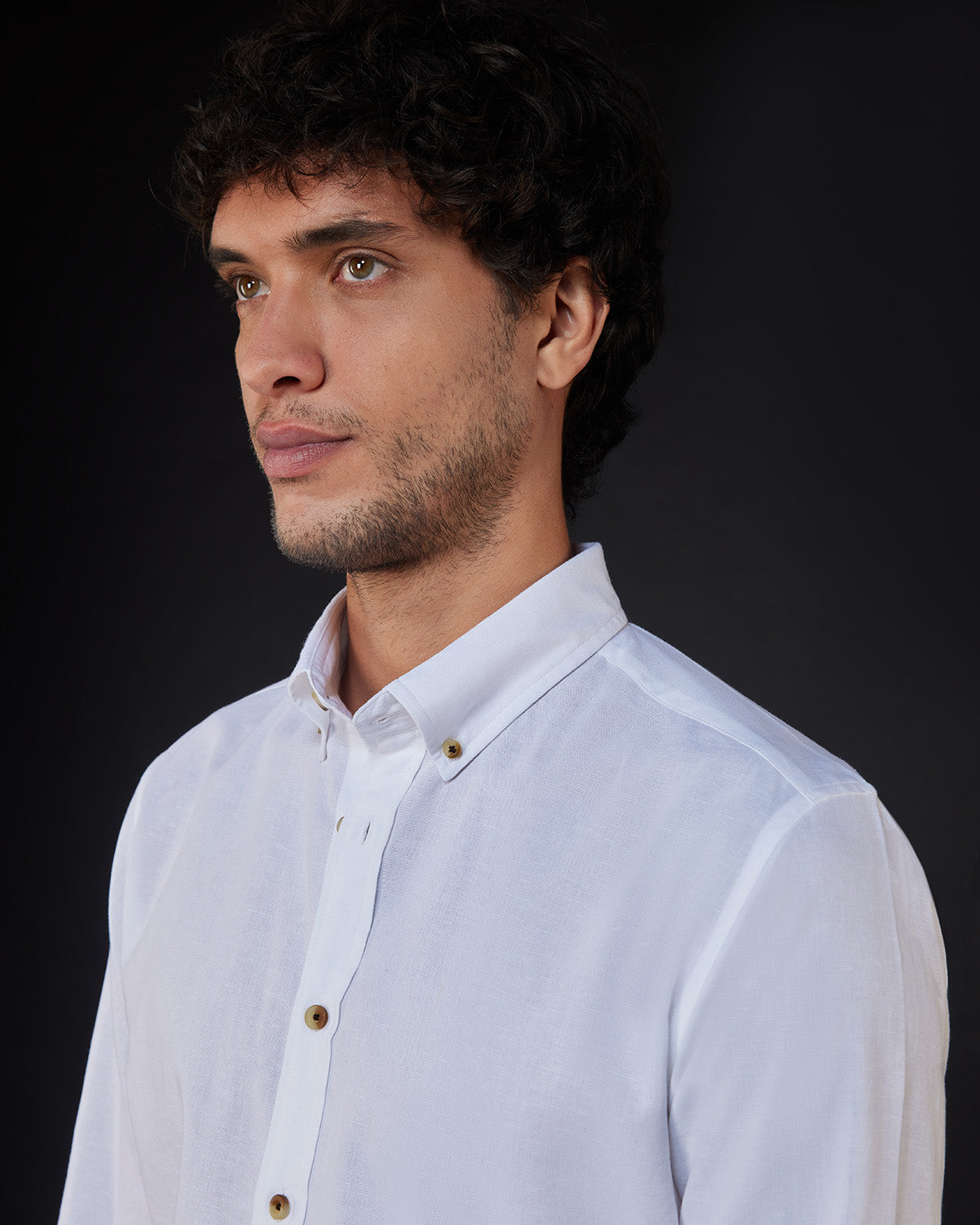 Paper White Cotton Linen Shirt