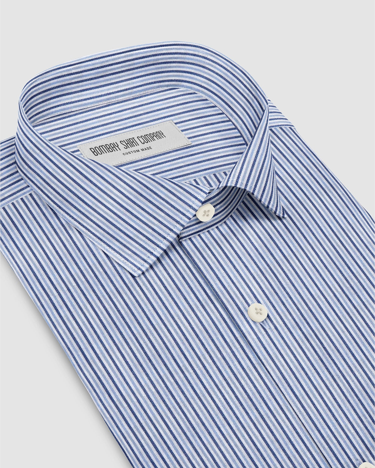 Antares Oxford Striped Shirt - Navy & Blue