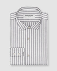Barrow Herringbone Striped Shirt - Grey