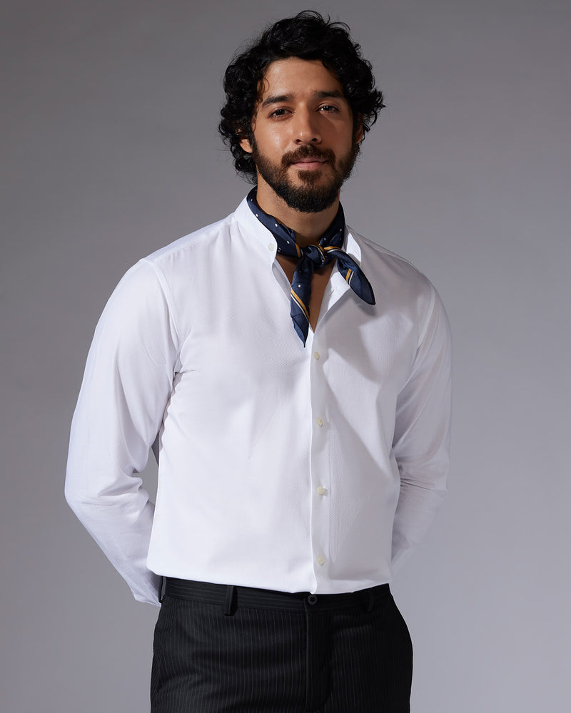 White Jacquard Shirt