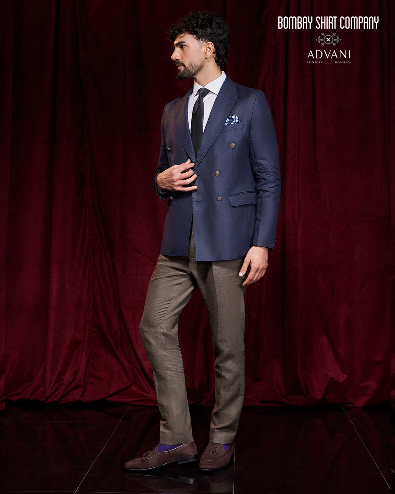 BSC x ALB | Serenade 100% Linen Double Breasted Blazer - Navy