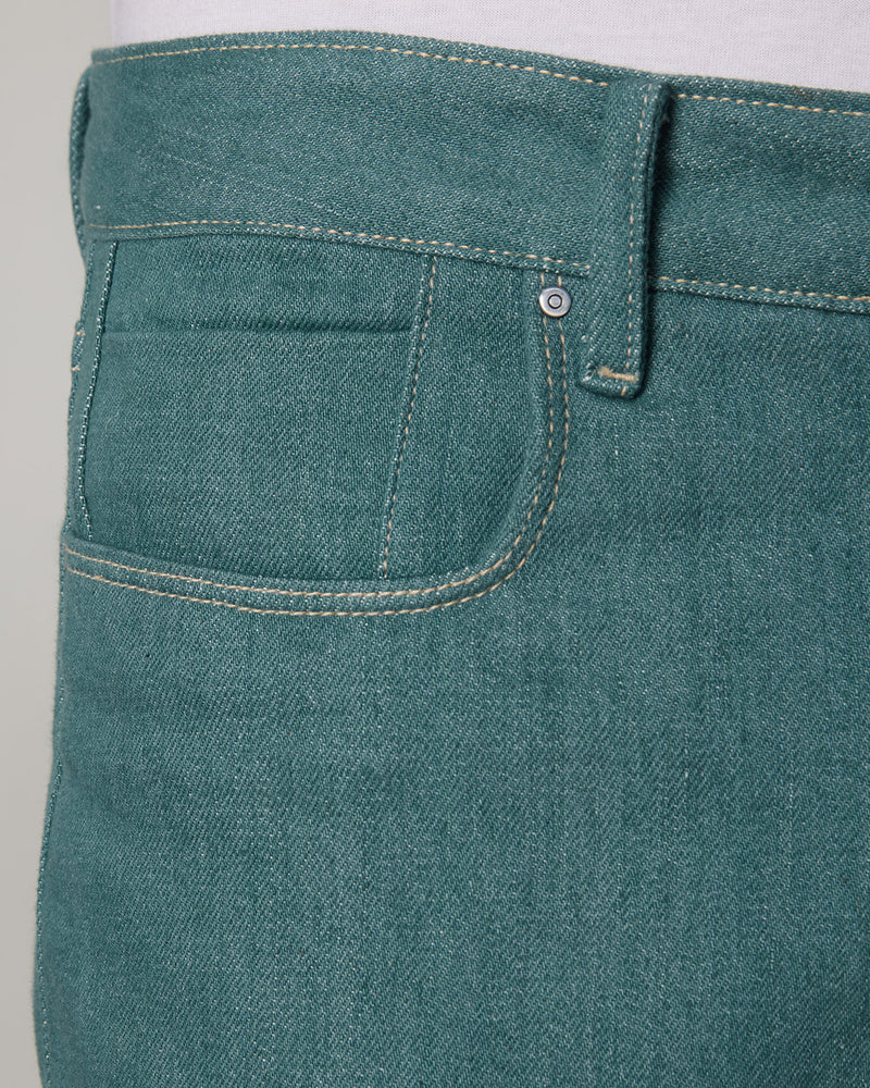 Japanese Jade Green Rigid Jeans