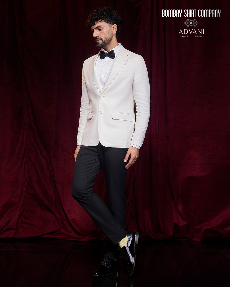 BSC x ALB | Encore 100% Linen Notched Collar Blazer - Cream