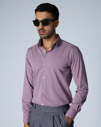 Wrinkle-Free Bamboo-Blend Shirt - Mauve