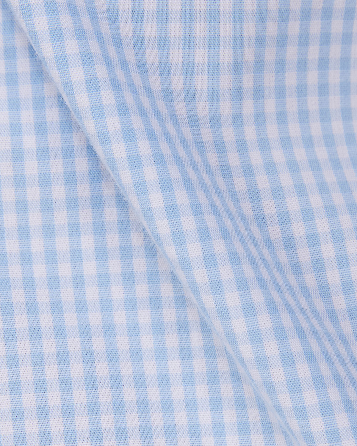 Gingham Checked Shirt - Light Blue & White
