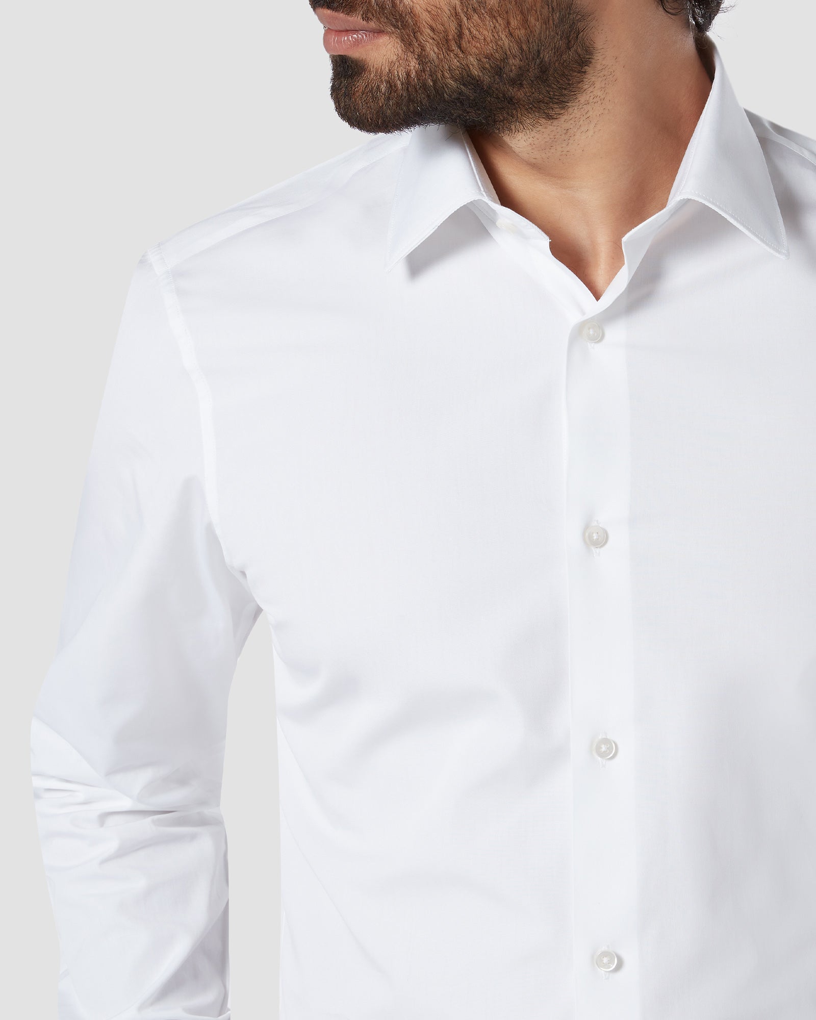 2-Ply Iceberg White Poplin Shirt