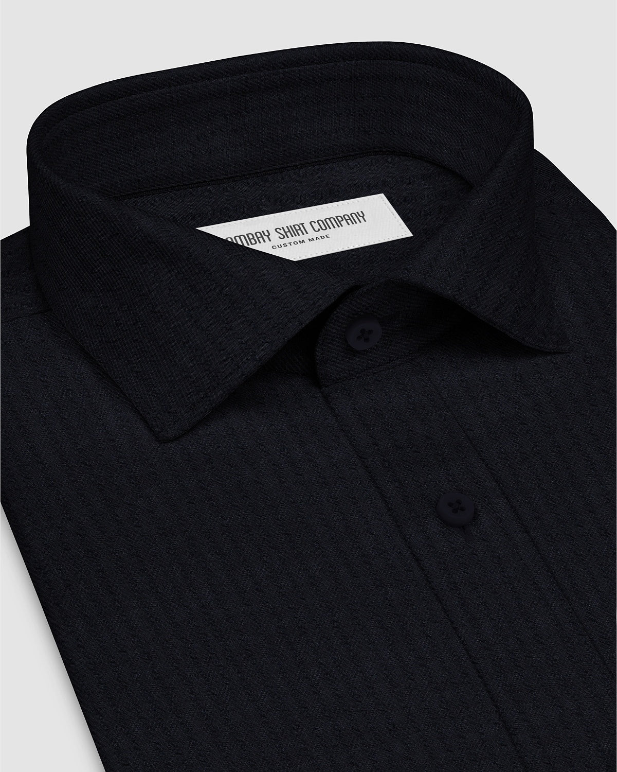 Shadowpin Seersucker Shirt - Dark Blue