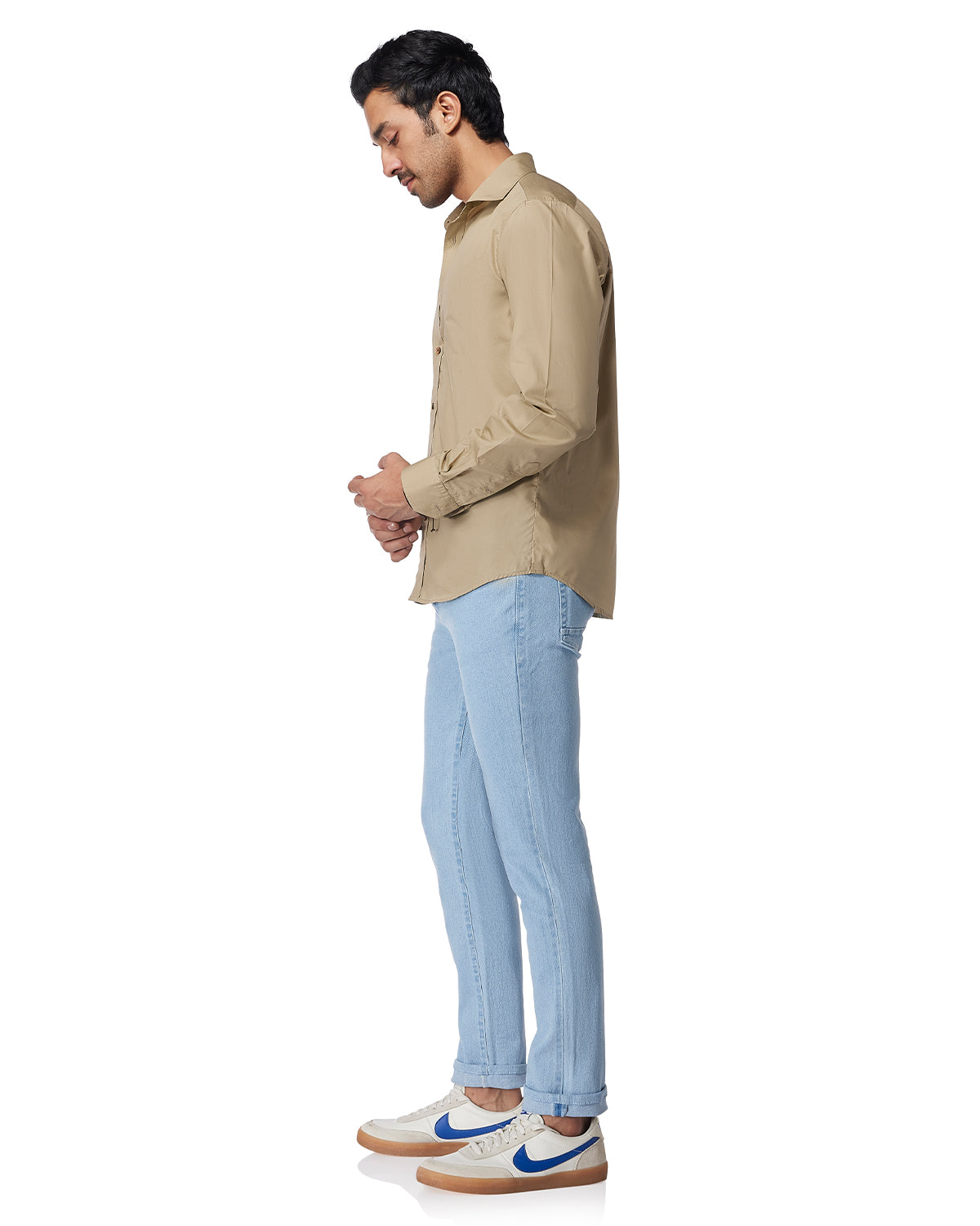Cotton Poplin Shirt - Khaki