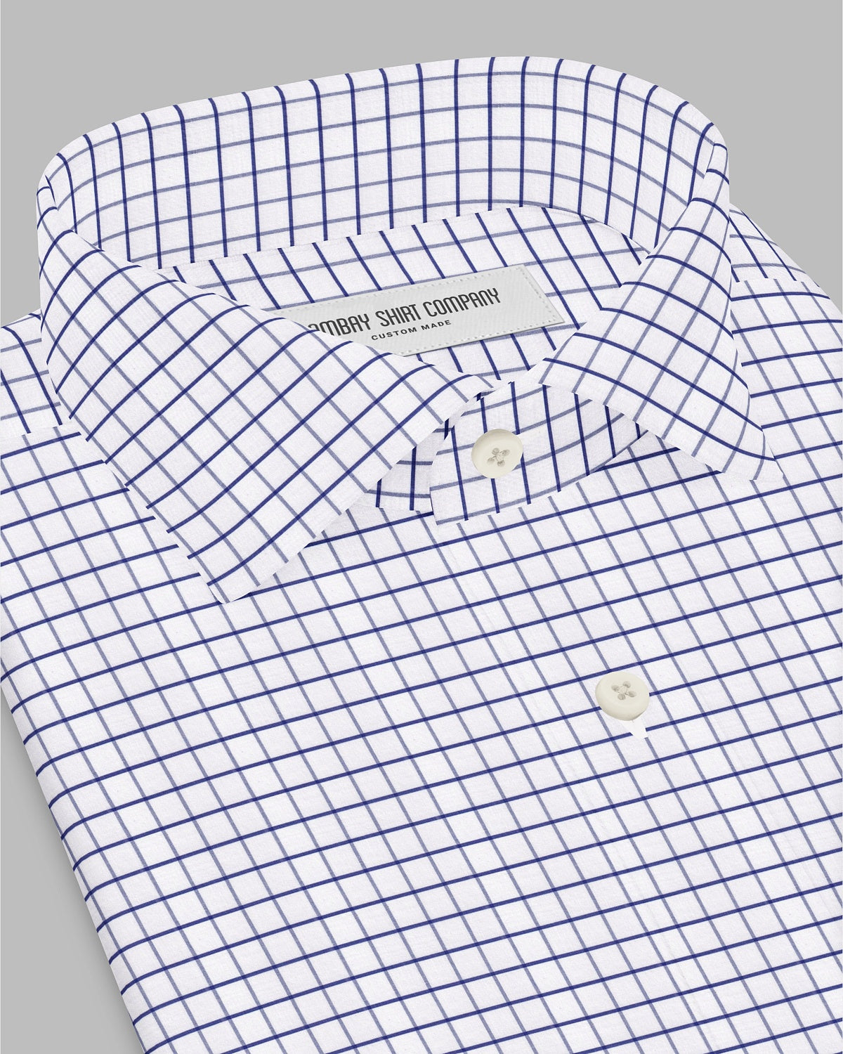 Everett Poplin Checked Shirt - Blue