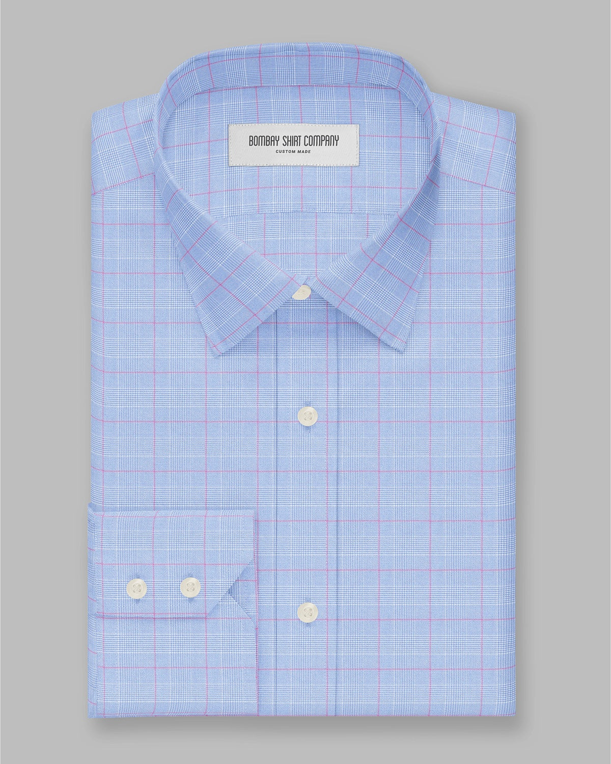 Oberon Glen Plaid Checked Shirt - Blue & Pink