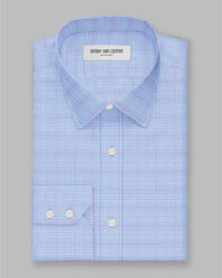 Oberon Glen Plaid Checked Shirt - Blue & Pink