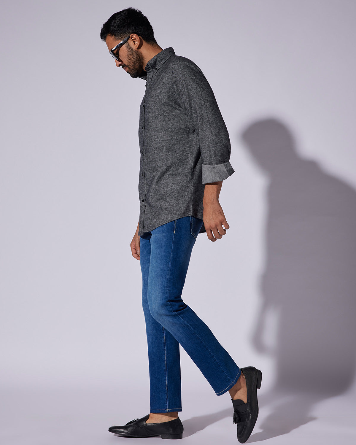 Japanese Brushed Twill Shirt - Black