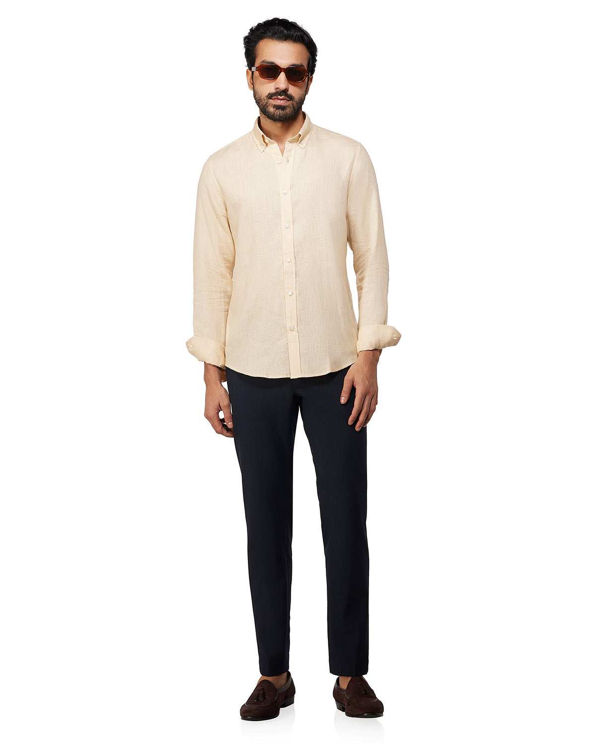 100% Linen Shirt - Beige
