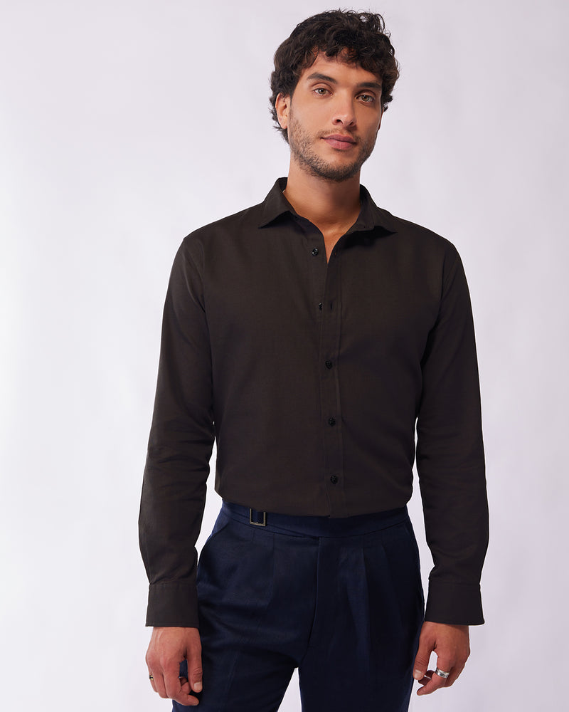 Steely Steed Cotton Linen Shirt