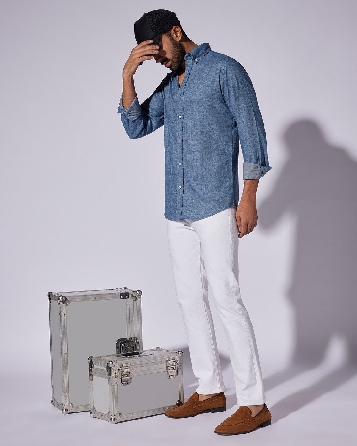 Japanese Brushed Twill Shirt - Blue