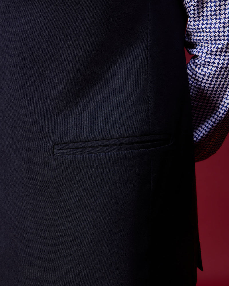 The Palatina Stretch Nehru Jacket - Navy