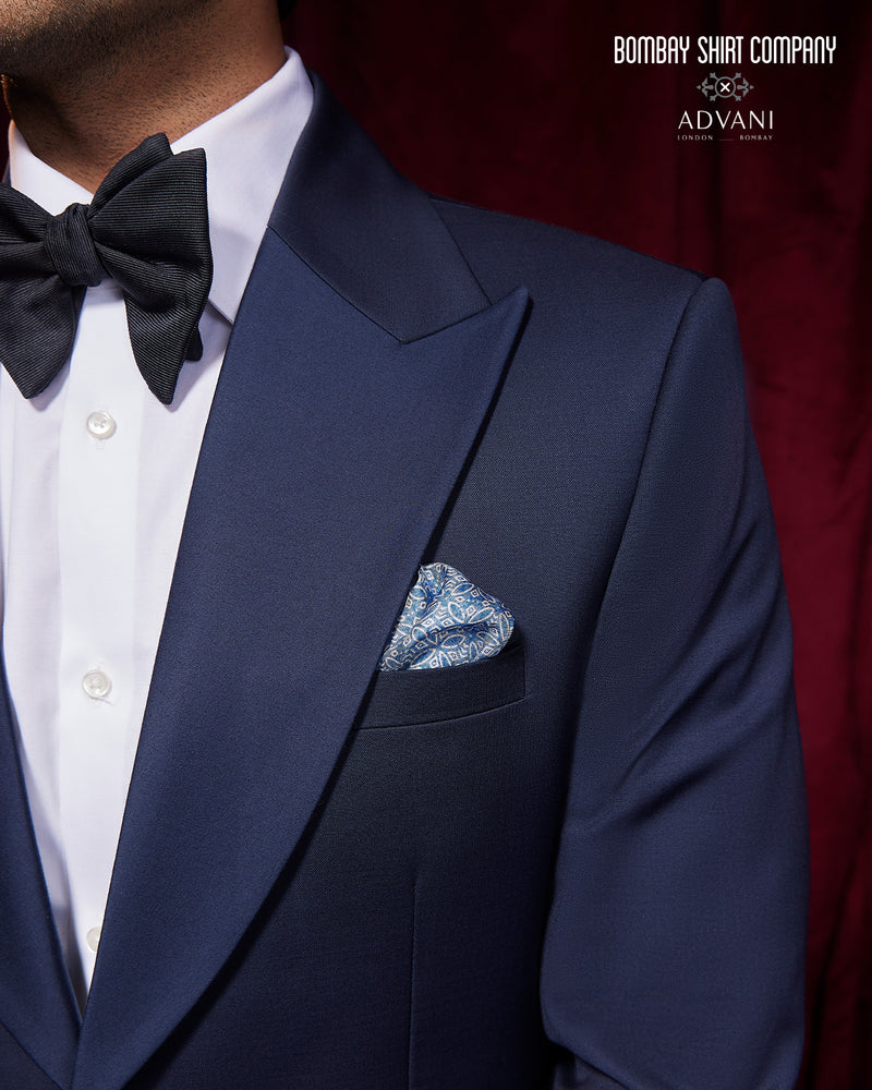 BSC x ALB | Crescendo Stretch Blended Wool Peak Lapel Blazer - Navy