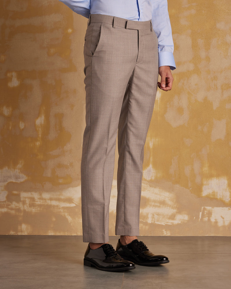 Check Formal Trousers In Grey B95 Norm