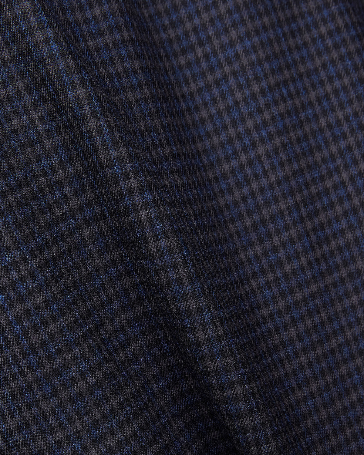 Japanese Blended Wool Stretch Flannel Shirt - Navy & Grey