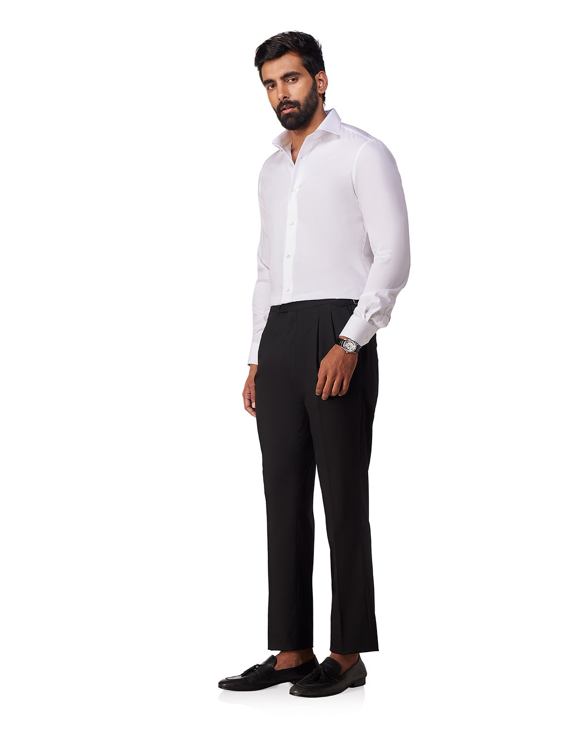 Luthai Cotton Lyocell Twill Shirt - White