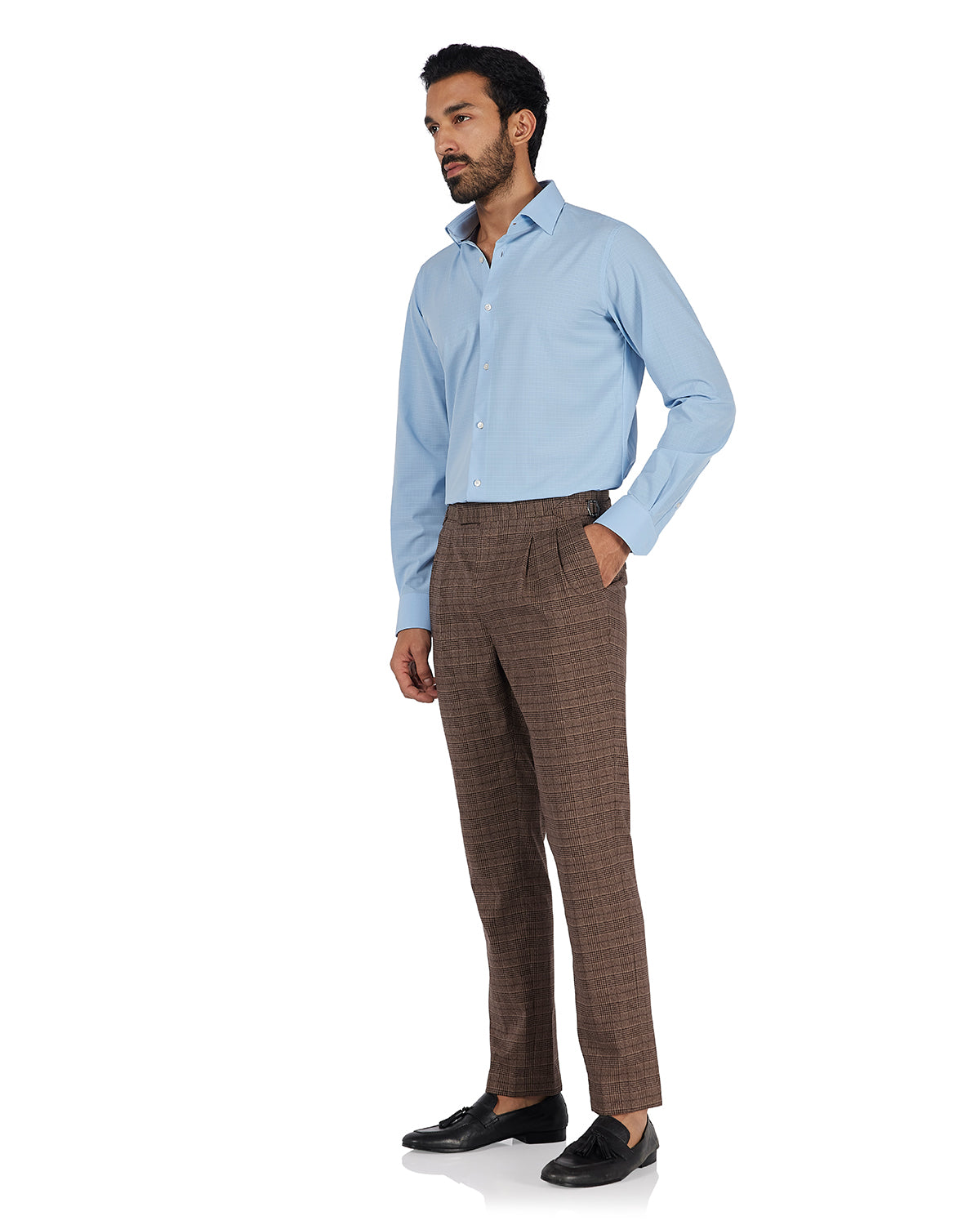 4-Way Stretch Dobby Shirt - Light Blue