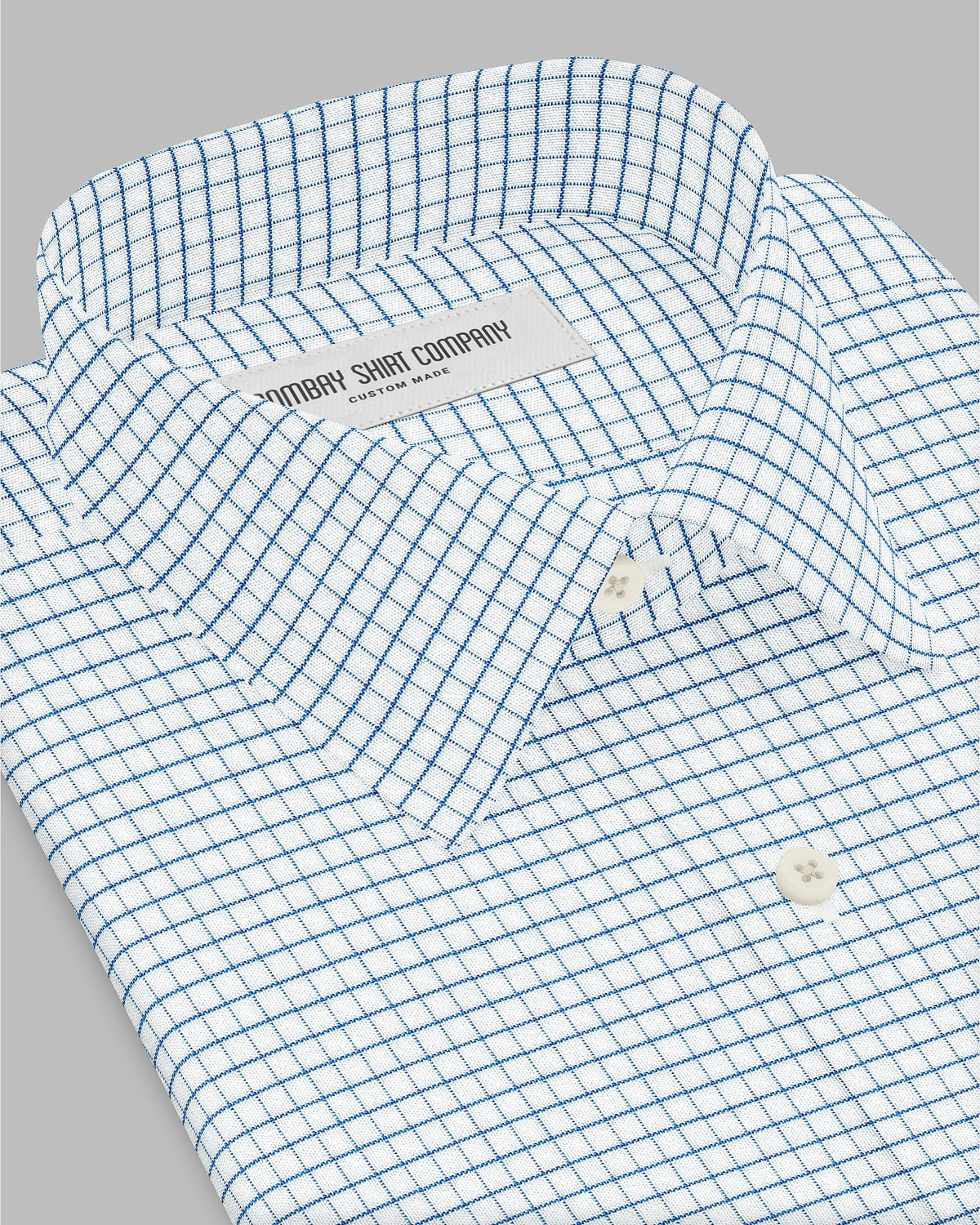 Marvella Oxford Graph Checked Shirt - Blue