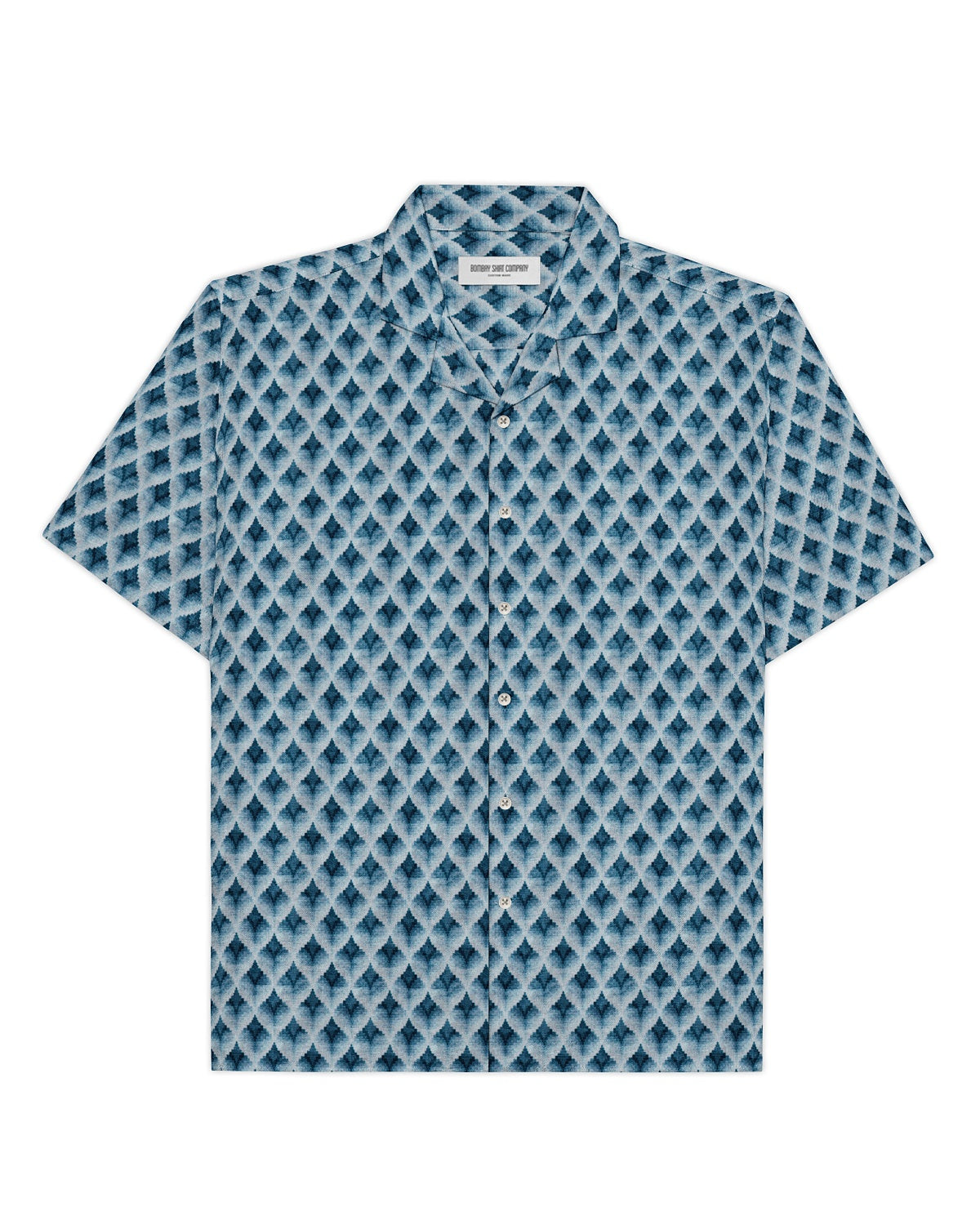 Bluevine Cotton Silk Printed Shirt - Blue
