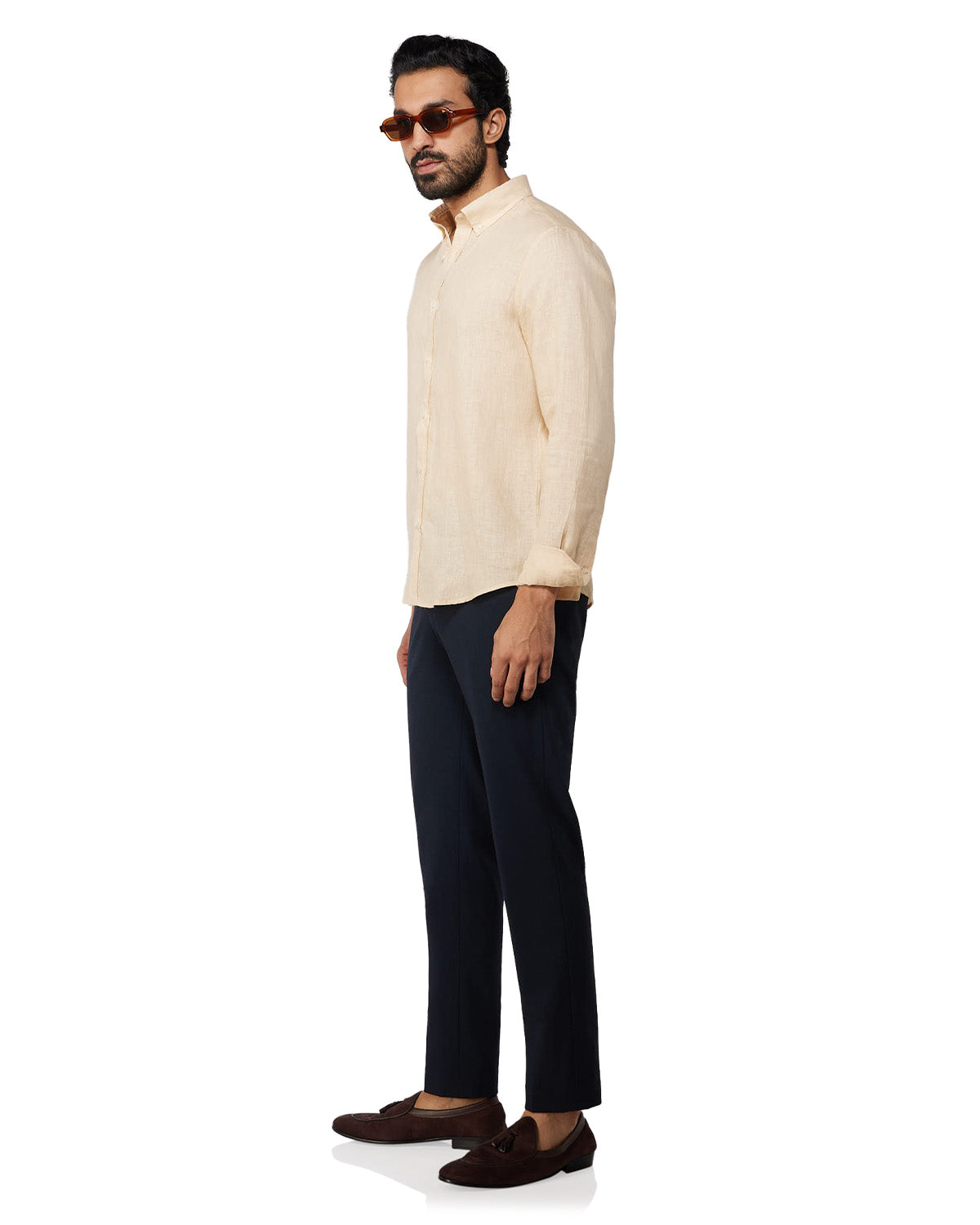 100% Linen Shirt - Beige