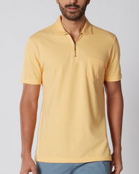 Signature Zipper Polo - Yellow