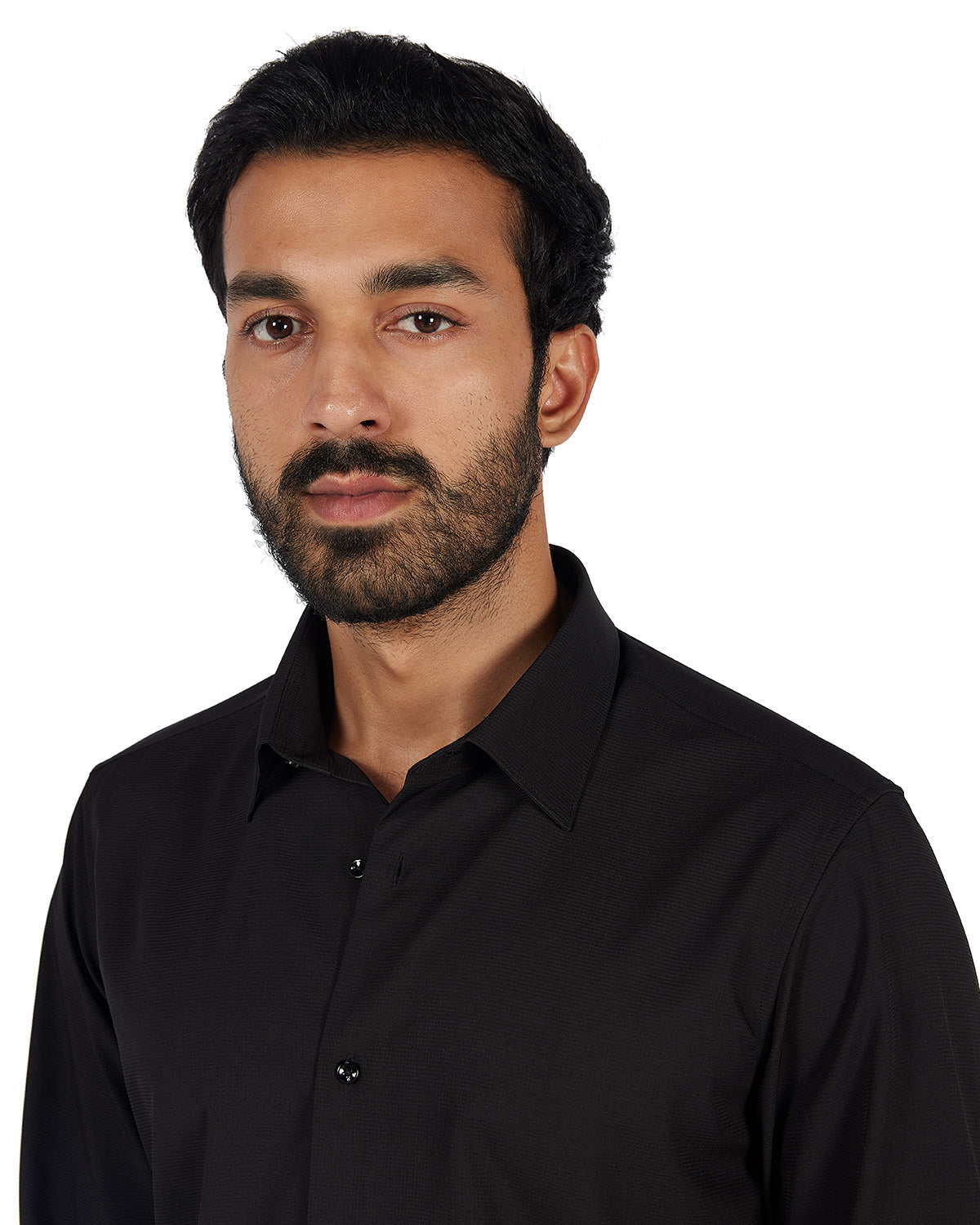 Stretch Dobby Shirt - Black