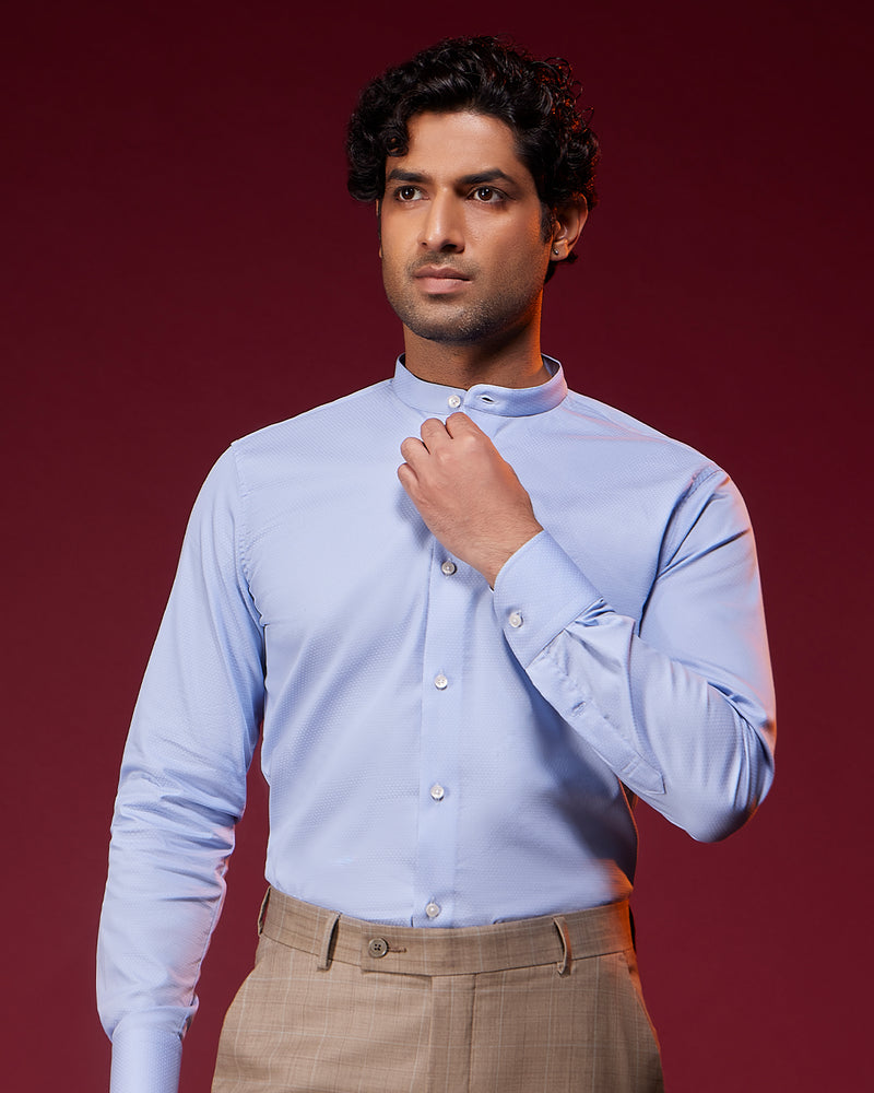 Canopy Diamond Dobby Shirt - Light Blue