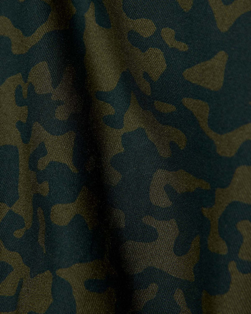 Green Camo Half-Sleeve Printed Shirt