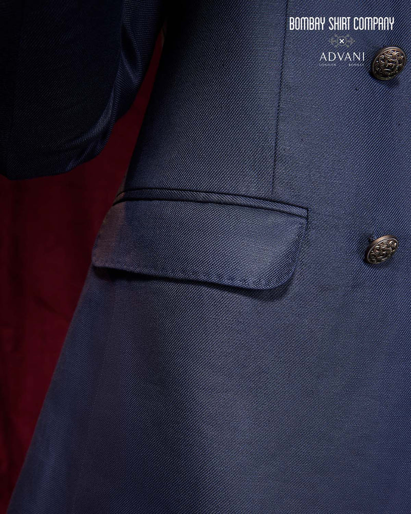BSC x ALB | Serenade 100% Linen Double Breasted Blazer - Navy