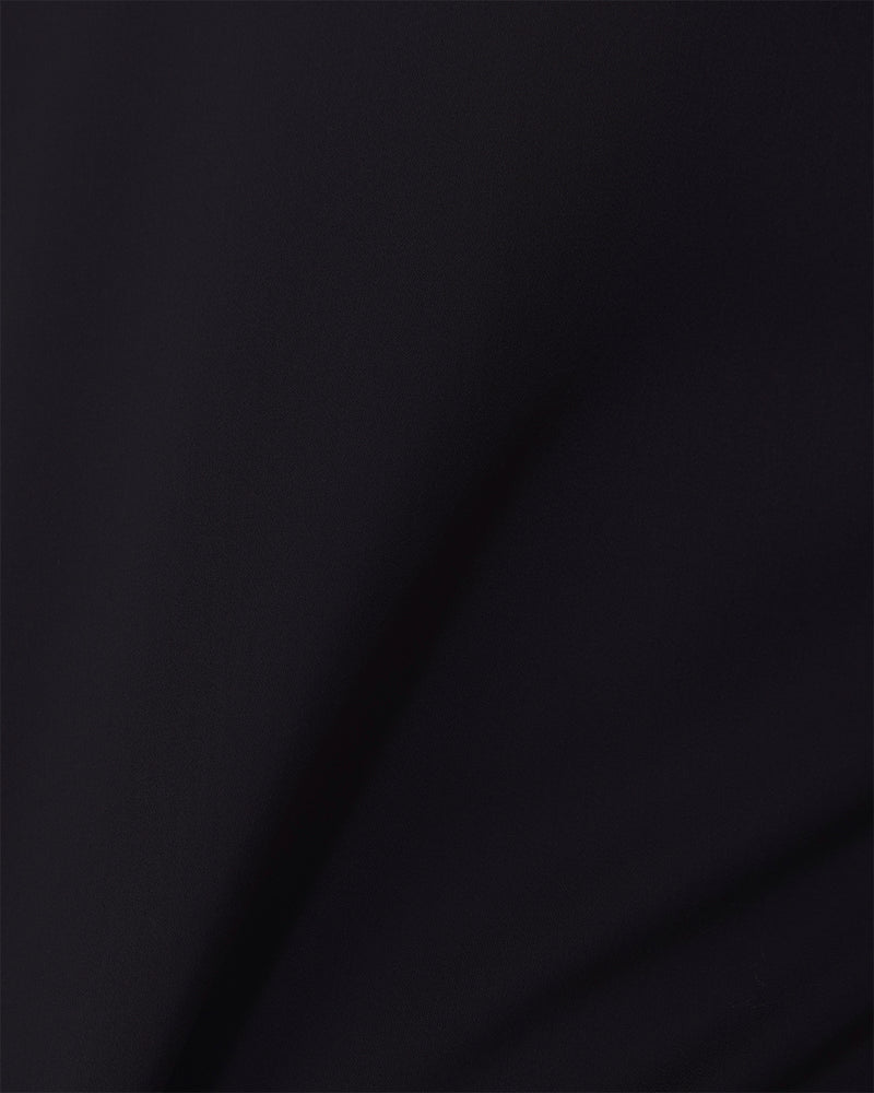 Black Wrinkle-Free Stretch Satin Shirt