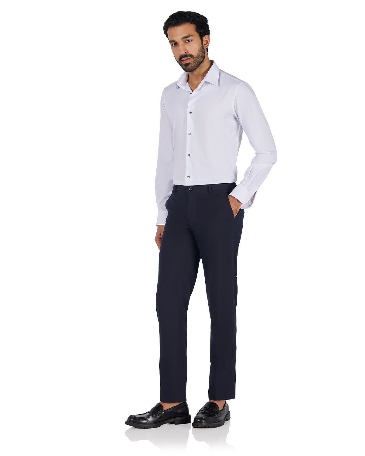 Stretch Dobby Shirt - White